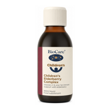Biocare Children's Elderberry Complex by BioCare Natural Remedies — front view showing product label and branding, studio product photo on white background