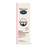Biocare Baby & Children's Vitamin D3 by BioCare Natural Remedies — front view showing product label and branding, studio product photo on white background
