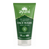 Ayumi Neem & Tea Tree Face Wash by Ayumi Natural Beauty — front view showing product label and branding, studio product photo on white background