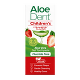 Aloe Dent Children's Aloe Vera Toothpaste Strawberry by AloeDent Natural Beauty — front view showing product label and branding, studio product photo on white background