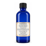 Witch Hazel 100ml — back view showing ingredients and product details, studio product photo on white background