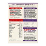 Vitabiotic Menopace Plus 28/28 tablets — back view showing ingredients and product details, studio product photo on white background