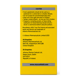 MacuShield Gold X 90 Capsules — back view showing ingredients and product details, studio product photo on white background