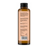 Fushi Wellbeing Organic Argan Oil — back view showing ingredients and product details, studio product photo on white background