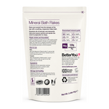 BetterYou Magnesium Flakes Sleep — back view showing ingredients and product details, studio product photo on white background