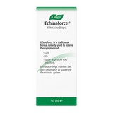 A.Vogel Echinaforce Echinacea Drops — back view showing ingredients and product details, studio product photo on white background