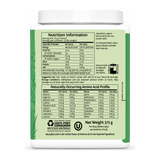 Sunwarrior Classic Organic Protein Natural — back view showing ingredients and product details, studio product photo on white background