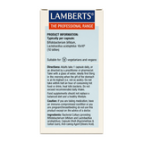 Lamberts Biome Balance Everyday — back view showing ingredients and product details, studio product photo on white background