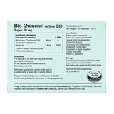 Pharma Nord Bio-Quinone Active Q10 Super 30mg — back view showing ingredients and product details, studio product photo on white background