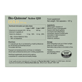 Bio-Quinone Q10 Gold 100mg Capsules — back view showing ingredients and product details, studio product photo on white background