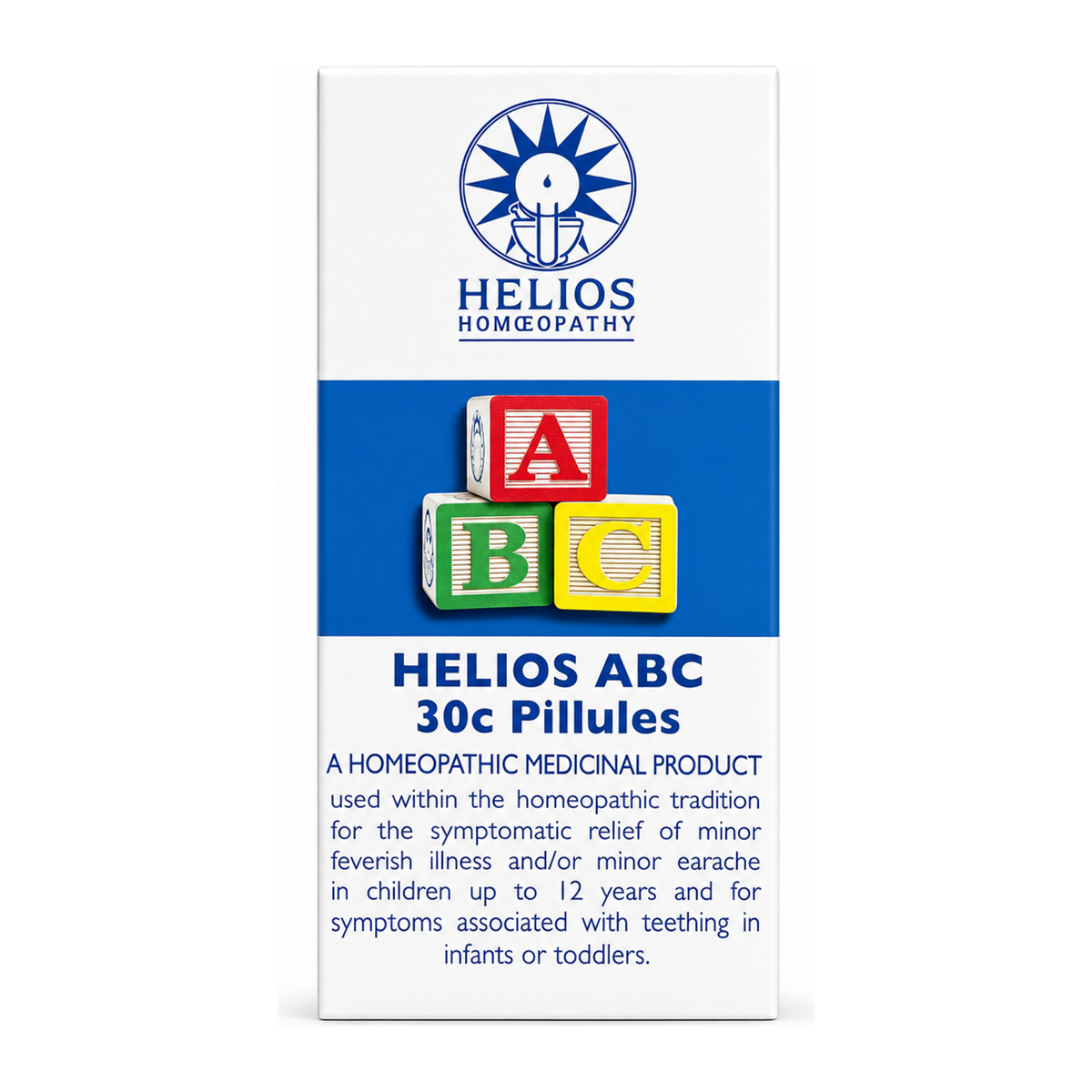 Helios Homeopathic Remedy ABC 30c — front view showing product label and branding, studio product photo on white background
