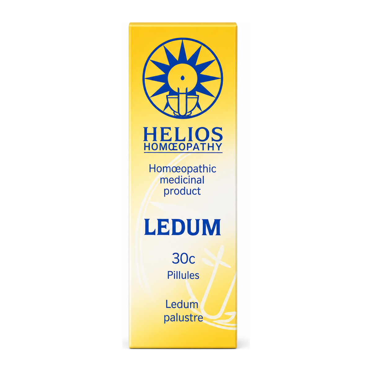 Helios LEDUM 30c — front view showing product label and branding, studio product photo on white background