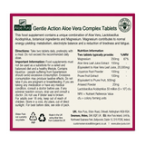 Aloe Pura Aloe Vera Gentle Action Complex 30 Tablets — back view showing ingredients and product details, studio product photo on white background