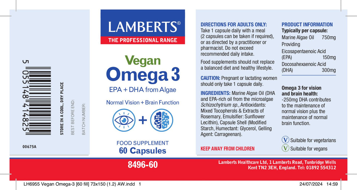 Lamberts Vegan Omega 3 Capsules