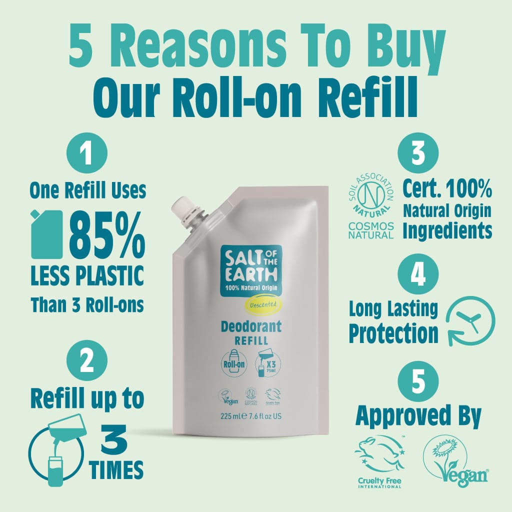 Salt Of the Earth Unscented Pouch Refill Roll-on