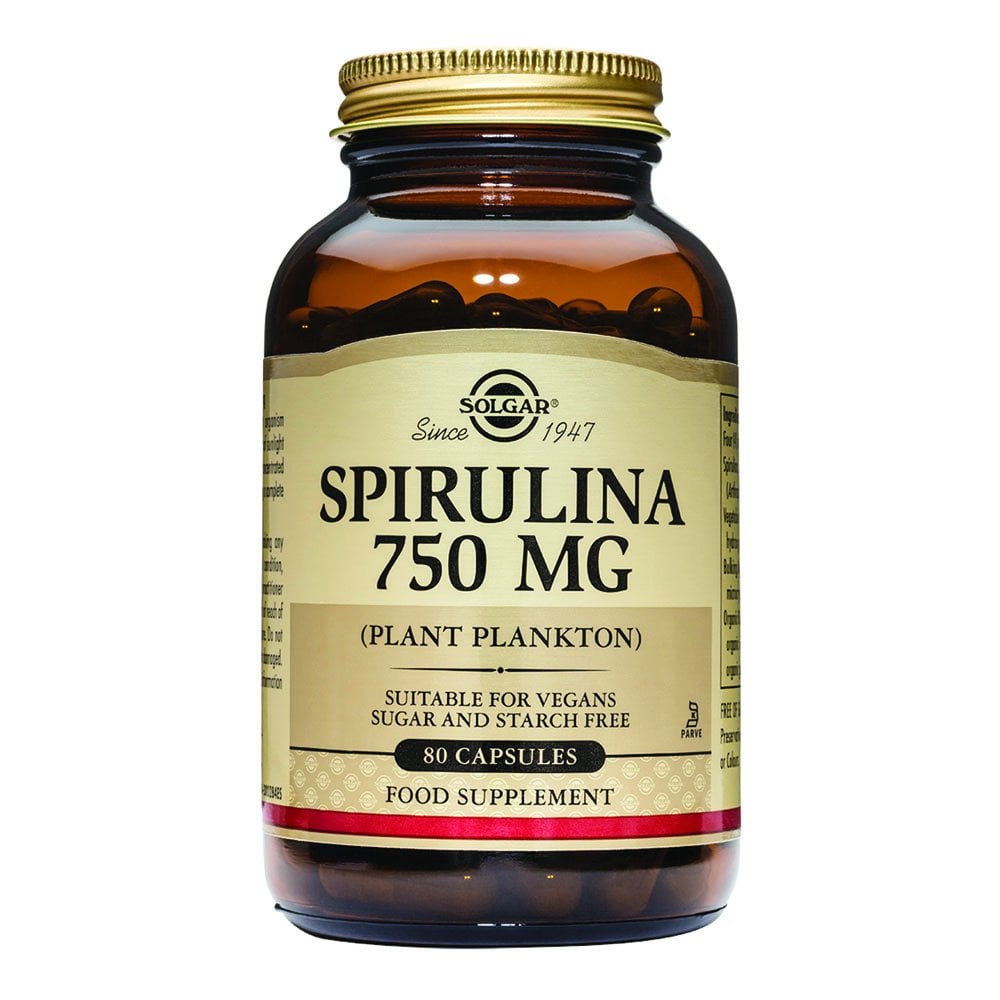 Solgar Spirulina 750 mg Capsules