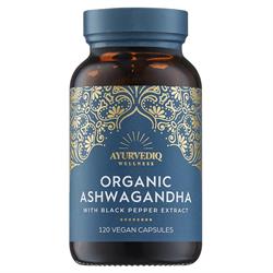 Ayurvediq Wellness Organic Ashwaganda & Black Pepper Extract Caps - 120's