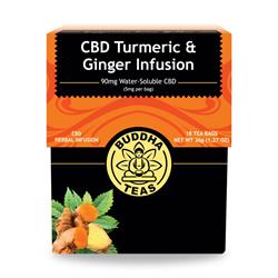 Buddha Teas CBD Turmeric & Ginger Infusion (18 tea bags)