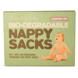 Beaming Baby Bio-degradable Nappy Sacks, Fragrance Free 60's