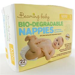 Beaming Baby Bio-degradable Nappies Mini 22's