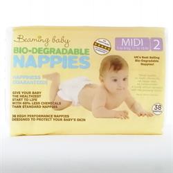 Beaming Baby Bio-degradable Nappies Midi 38's