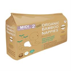 Beaming Baby Organic Bamboo Nappies Size 2 (5-8 kg, 30 nappies)