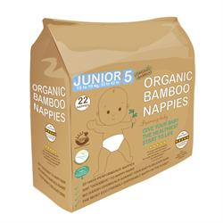 Beaming Baby Organic Bamboo Nappies Size 5 (15-19kg,22 nappies)