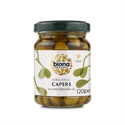 Biona Organic Capers in Extra Virgin Olive Oil