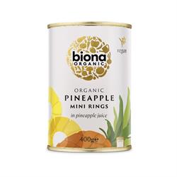 Biona Mini Pineapple Rings in Pineapple Juice Organic