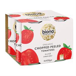 Biona Organic Chopped Tomatoes 4-pack - 4x