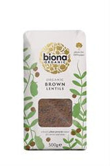Biona Organic Brown Lentils Demeter -  in Glass Jars