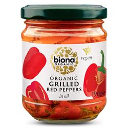 Biona Grilled Red Peppers in Oil Organic