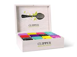 Clipper Wooden 12 Compartment Branded Chest - Tea/Coffee Not Included