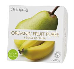 Clearspring Organic Fruit Puree Pear/Banana (2x)