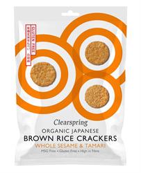 Clearspring Organic Rice Crackers - Whole Sesame