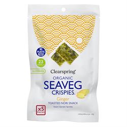 Clearspring Ginger - Organic Seaveg Crispies Multipack (TRAYLESS) 20g