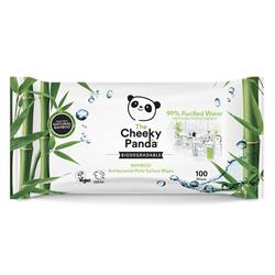 Cheeky Panda Antibacterial Multi-Surface Bamboo Wipes 100 Wipes