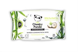 Cheeky Panda 100% Bamboo Cleansing Facial Wipes Coconut Scented 25 Wipes