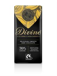 Divine Chocolate Vegan Fairtrade 70% Dark Chocolate