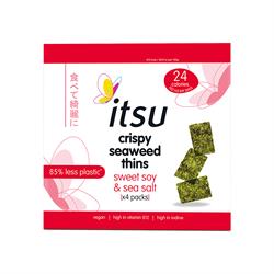 Itsu Sweet Soy & Sea Salt Seaweed Multipack 3x5g NEW TRAYLESS