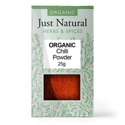 Just Natural Herbs Organic Chilli Powder (Box) 25g