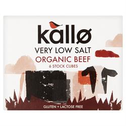 Kallo Organic Beef Stock Cubes Very Low Salt 48g