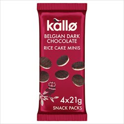 Kallo Belgian Dark Chocolate Rice Cake Minis 4 x 21g