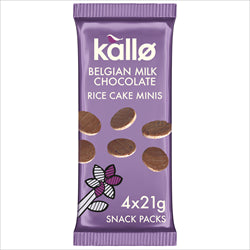 Kallo Mini Milk Choco Rice Cakes 8 (4x21g)