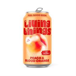 Living Things Sparkling Peach & Blood Orange Prebiotic Soda