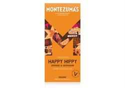 Montezumas Chocolate Happy Hippy 74% Dark Organic with Orange & Geranium