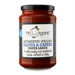 Mr Organic Authentic Italian Olives & Capers Pasta Sauce jar