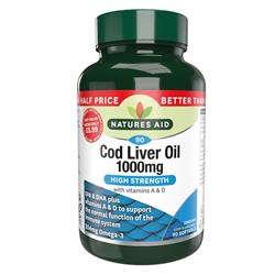 Natures Aid Promo Packs Cod Liver Oil - One-a-day - 550mg - 33% EXTRA FILL