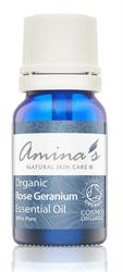 Amina's Natural Skincare Pure Organic Rose Geranium Essential Oil