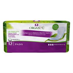 Organyc Light Incontinence - Moderate Pads - 12